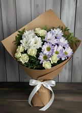 Букет цветов из:  Хризантемы и Розы в Новочебоксарске