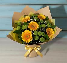 Букет цветов из:  Герберы и Хризантемы в Новочебоксарске