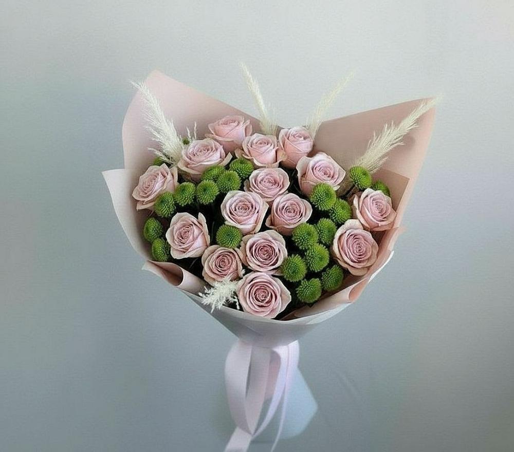 Букет цветов из: Розы и Хризантемы в Новочебоксарске