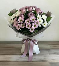 Букет цветов из:  Хризантемы и Розы #REPLACE_PRED# Новочебоксарске