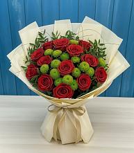 Букет цветов из:  Розы и Хризантемы в Новочебоксарске