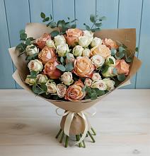 Букет цветов из:  Альстромерии и Розы #REPLACE_PRED# Новочебоксарске
