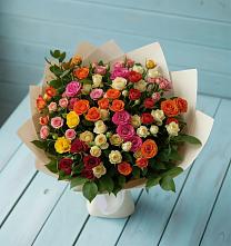 Букет Микс из разноцветных кустовых роз #REPLACE_PRED# Новочебоксарске
